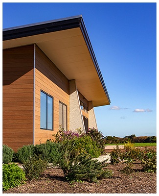 Territory cladding from Cemintel requires no oiling or painting, and has a self-cleaning coating