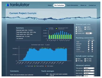The Tankulator tool, provided by ReNew, is invaluable in sizing and planning your water catchment system